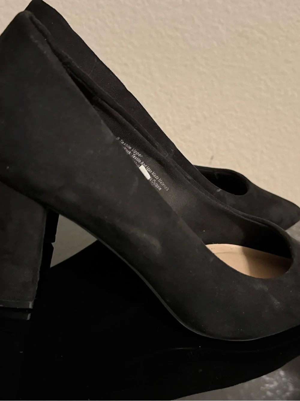 A new day Black Suede Pointed-Toe Wedge Pumps - Women